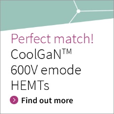 Infjneon's Gallium nitride EiceDRIVER™ GaN gate driver ICs match perfectly with CoolGaN™ 600V e-mode HEMTs