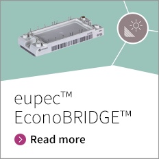 Promotion banner for eupec Econobridge - eupec ™ EconoBRIDGE™ - Our versatile rectifier stage dedicated to work with EconoPACK™ 2