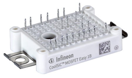 Das neue Leistungsmodul CoolSiC Easy 2B erweitert den Leistungsbereich von Halbbrücken-Modulen mit einem Einschalt-Widerstand (RDS(ON)) pro Schalter von nur 6 mΩ. Damit setzt es für Leistungshalbleiter im Easy 2B-Gehäuse einen neuen Maßstab.