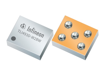 Der neue XENSIV™ 3D-Magnetsensor TLI493D-W2BW von Infineon findet in einem kleinen Wafer-Level-Gehäuse Platz und eröffnet dadurch neue Design-Optionen.