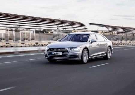 Various chips from Infineon are to thank for safe automated driving in the Audi A8: sensors, microcontrollers and power semiconductors (Image: Copyright Audi AG).