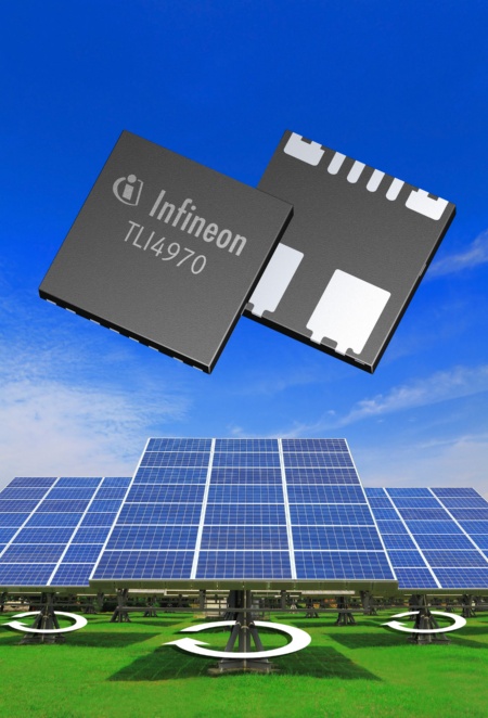 The TLI4970 is a high-precision current sensor. With dimensions of just 7x7x1mm it requires only a sixth of the board space taken up by existing sensors on the market today. It is ideally suited for use in solar inverters, electric drives, charging devices and power supplies as well as for controlling LED lighting units.